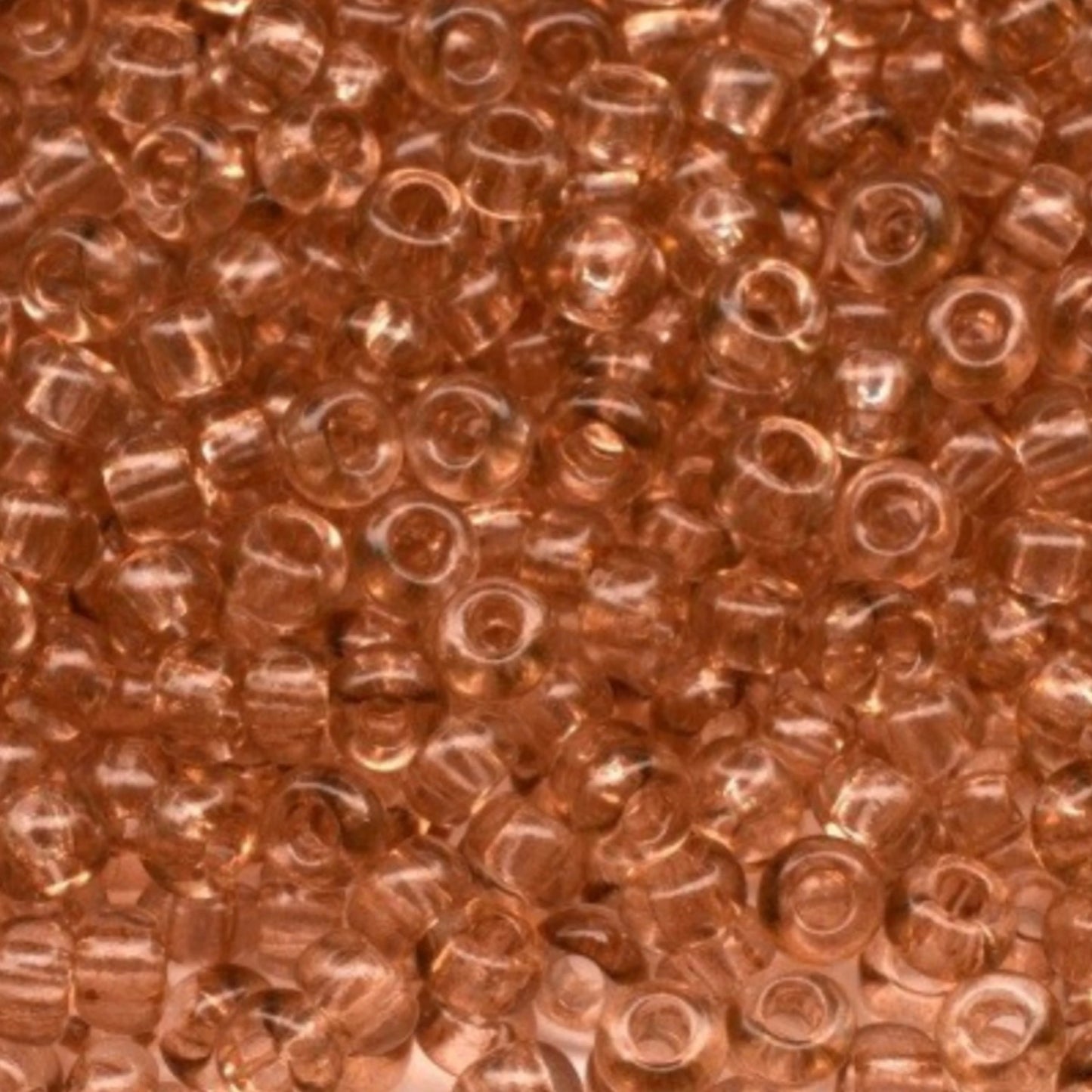10/0 01112 Preciosa tjekkiske glasperler Rocailles 2,3 mm. Brun krystal - Solgel farvet.