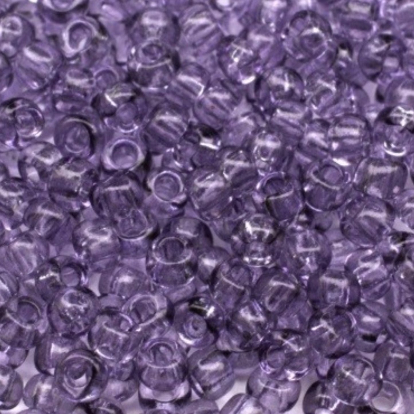 10/0 01121 Preciosa Çek Cam Kum Boncuğu Rocaille Boncuk 2.3mm. Menekşe Kristal - Soljel Boyalı.