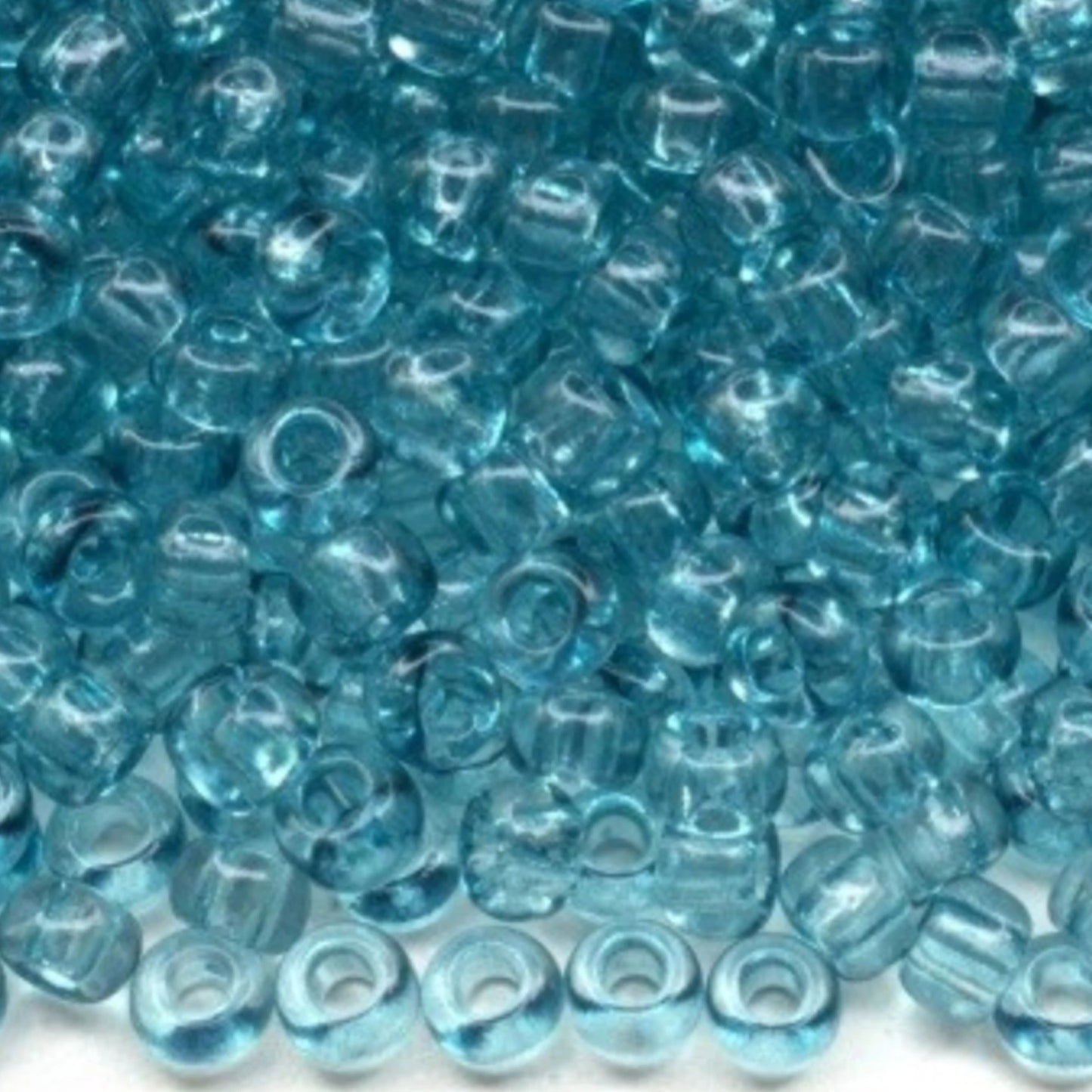 10/0 01133 Perline di Vetro Ceco Preciosa Rocaille 2,3 mm. Cristallo Blu - Tinto Solgel.