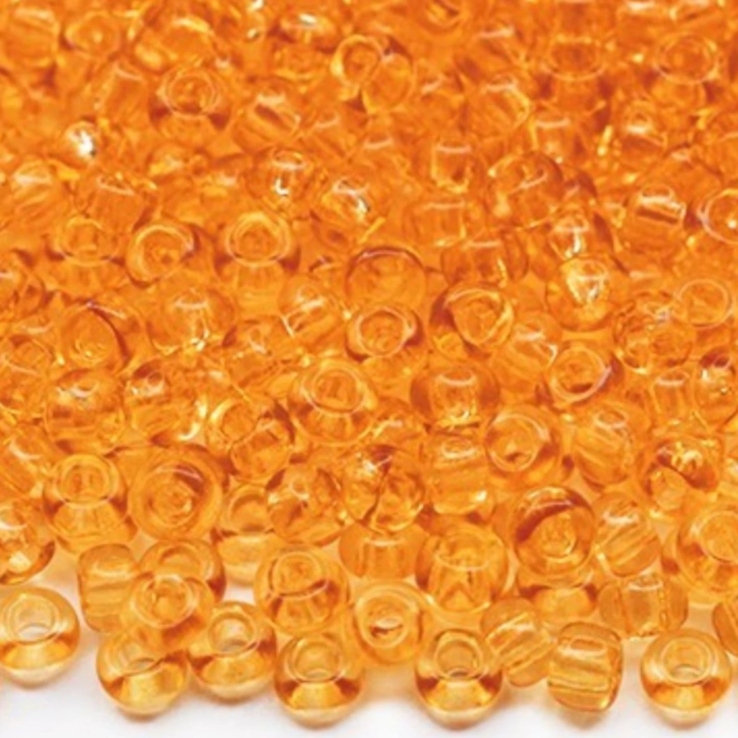 10/0 01182 Preciosa tsjekkiske glass små perler rocailleperler 2,3 mm. Gul krystall - Solgel farget.