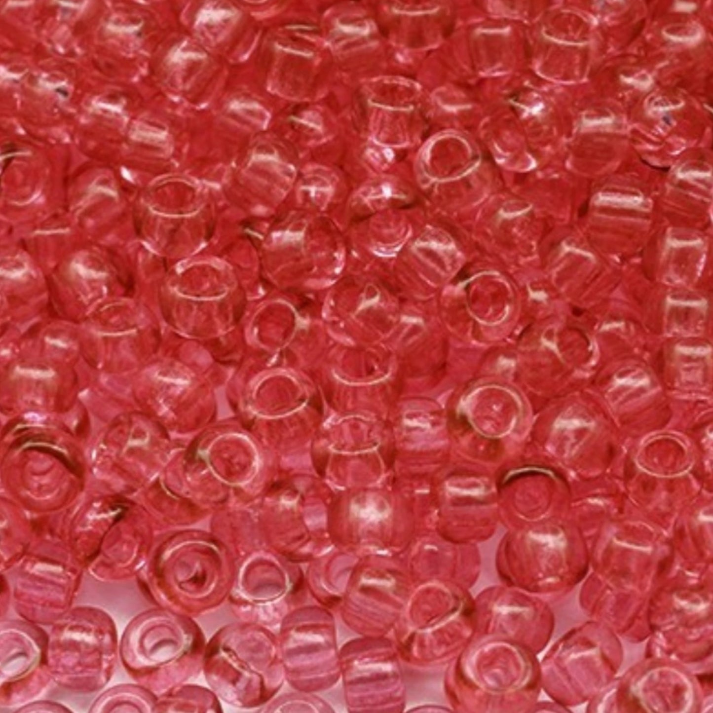 10/0 01193 Preciosa tsjekkiske glass Små perler Rocailleperler 2,3 mm. Rød krystall - Solgel-farget.