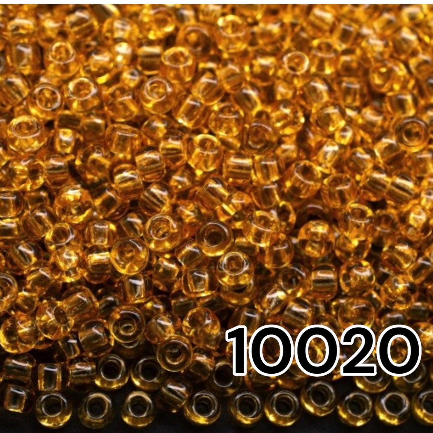6/0 10020 Preciosa Seed Beads Yellow. Transparent Natural. - VadymShop
