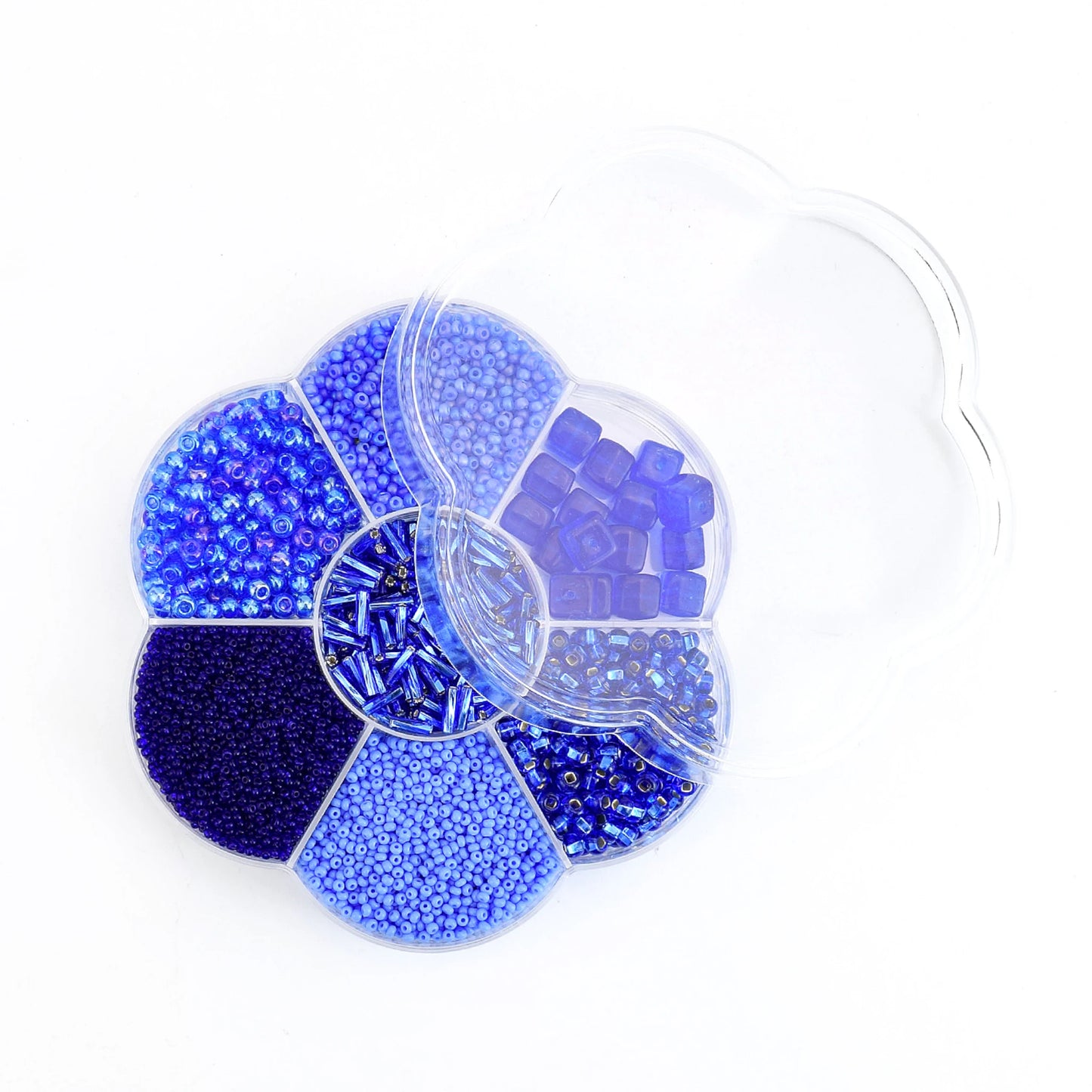 Blue Mixed Preciosa Beads. - VadymShop