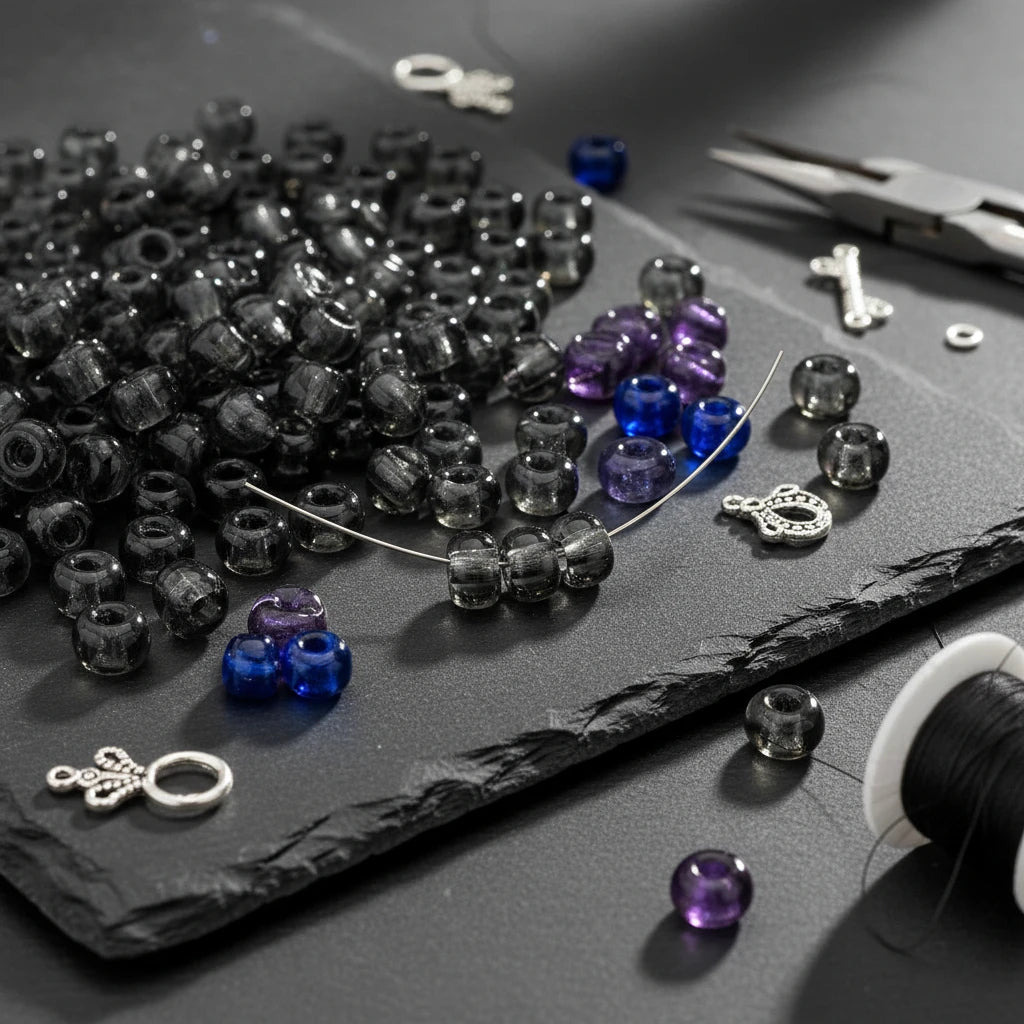 2/0 40010 Preciosa Tjeckiska Glas Pärlor Rocaillepärlor 6.1mm. Transparent Grå.