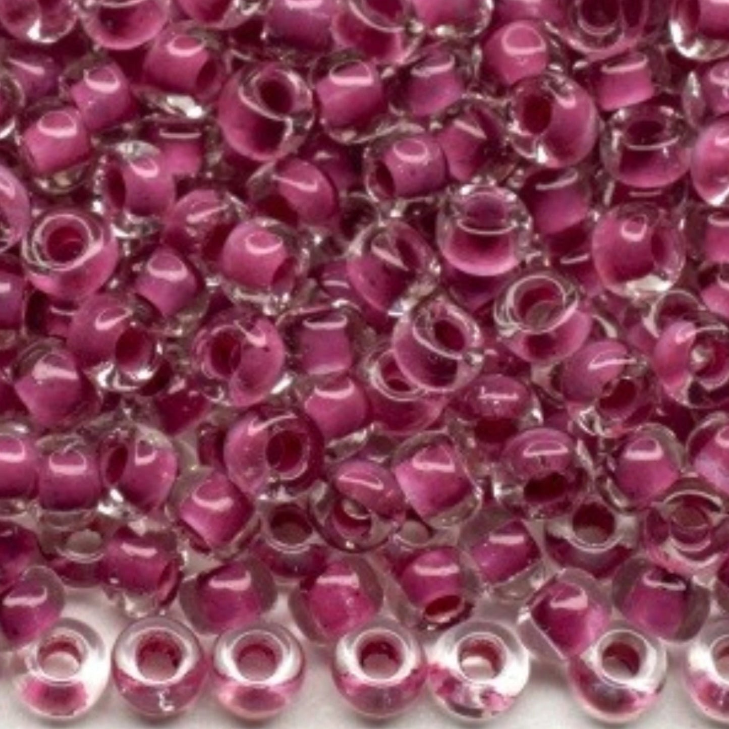 10/0 38327 Preciosa Çek Camı Kum Boncuğu Rocaille Boncuk 2.3mm. Kristal Renkli Çizgili Menekşe