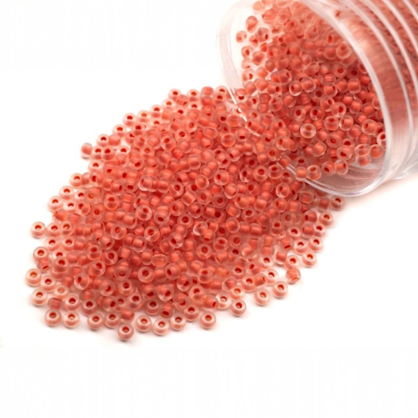 10/0 38389 Матирани Preciosa чешки стъклени Малки Мъниста Рокайли 2.3 мм. Кристално оранжево с покритие, матирано.