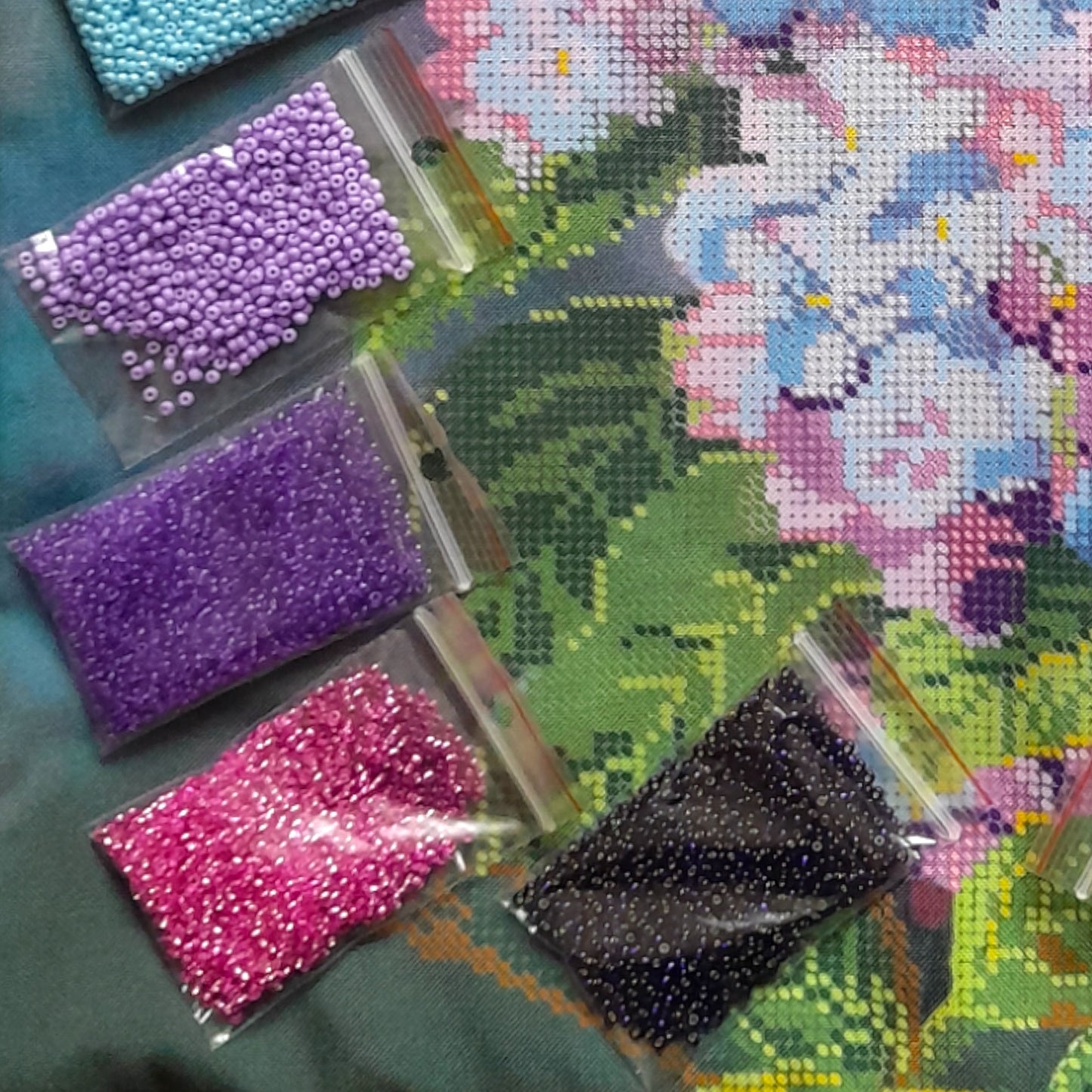 Pillow Bead embroidery Kit - DIY Bead Craft for a Charming Home Decor - VadymShop