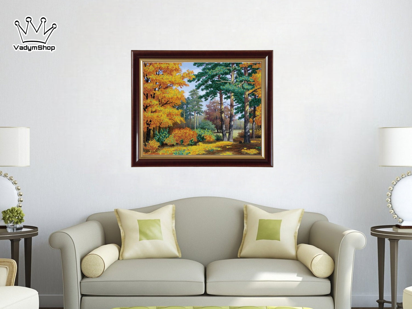 DIY Bead embroidery kit "Autumn in the forest". - VadymShop