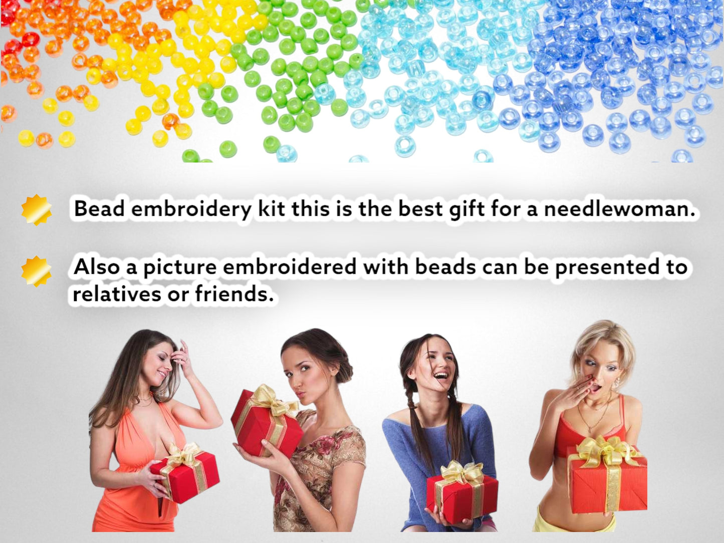 Sunflowers and Daisies DIY Bead Embroidery Kit - VadymShop