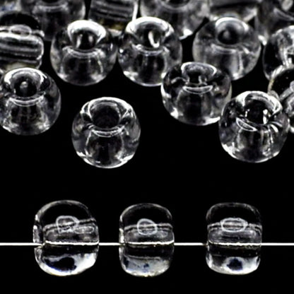 2/0 00050 Preciosa Tsjekkiske glass små perler Rocailleperler 6.1mm. Transparent naturlig.