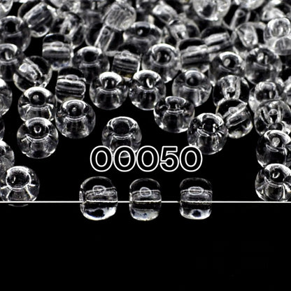 2/0 00050 Preciosa Tsjekkiske glass små perler Rocailleperler 6.1mm. Transparent naturlig.