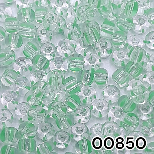 00850 Czech Seed Beads Preciosa Rocailes Crystal Striped - VadymShop
