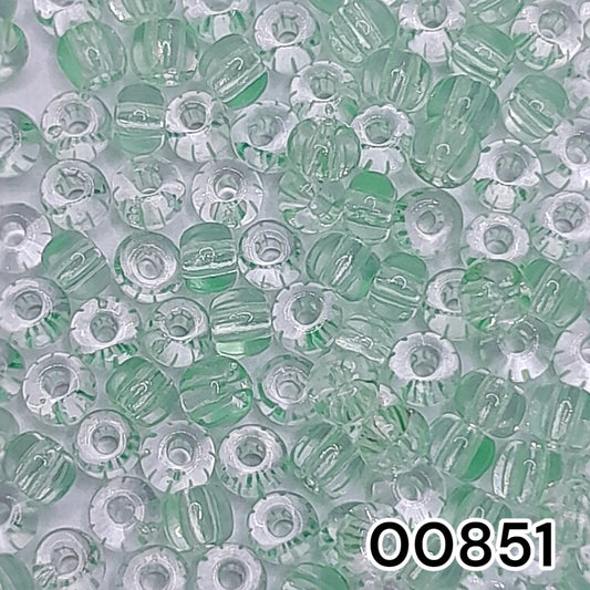 00851 Czech Seed Beads Preciosa Rocailes Crystal Striped - VadymShop