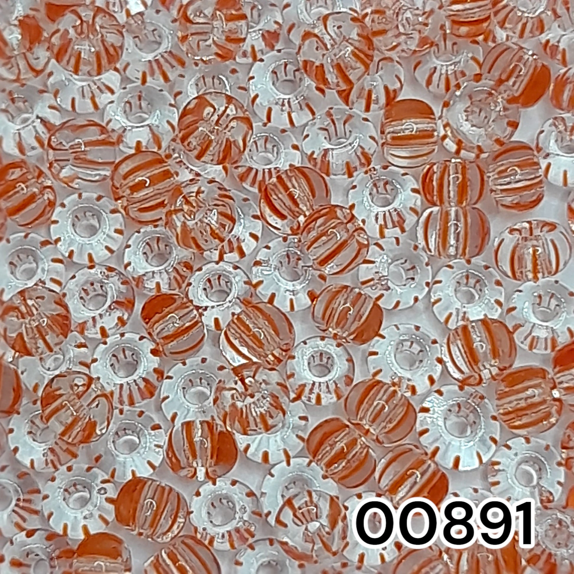 00891 Czech Seed Beads Preciosa Rocailes Crystal Striped - VadymShop