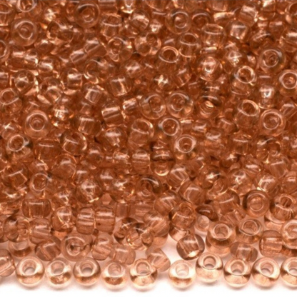10/0 01112 Preciosa tjekkiske glasperler Rocailles 2,3 mm. Brun krystal - Solgel farvet.