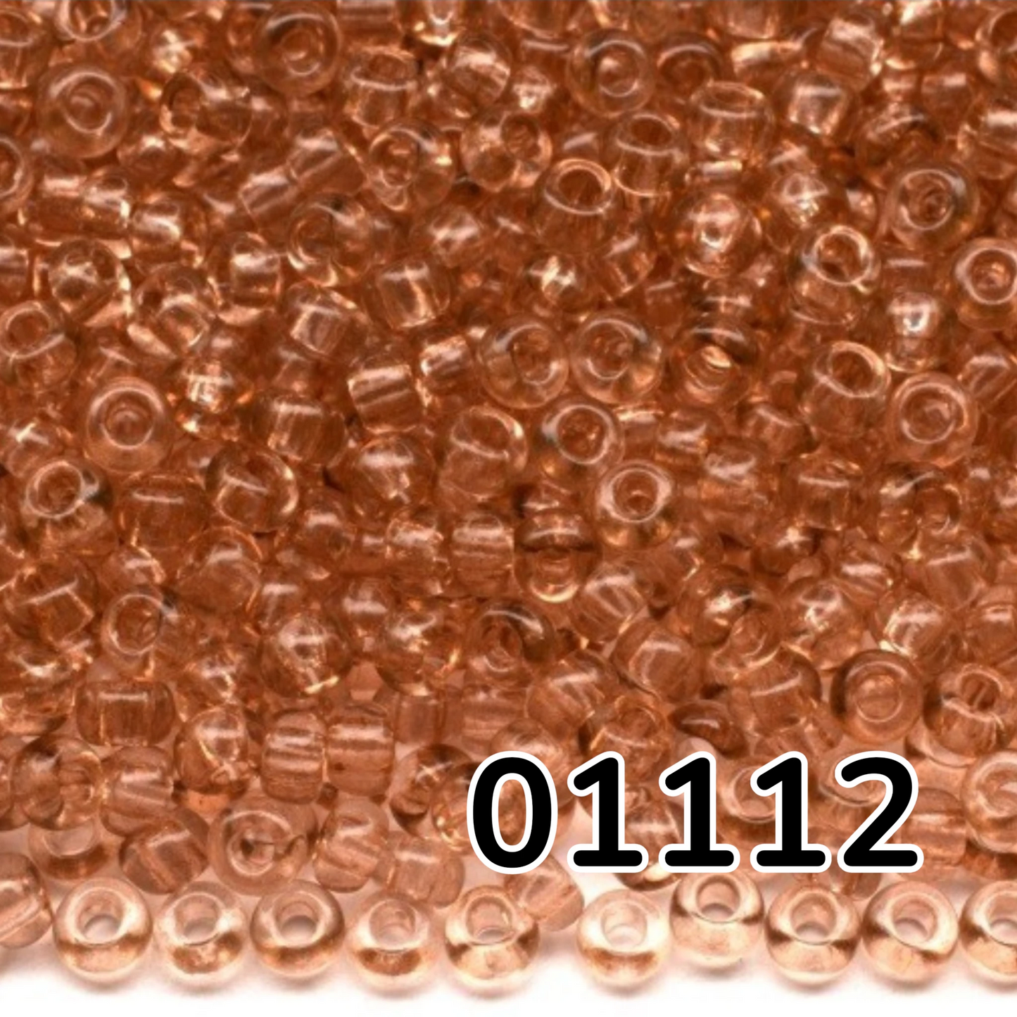 10/0 01112 Preciosa tjekkiske glasperler Rocailles 2,3 mm. Brun krystal - Solgel farvet.