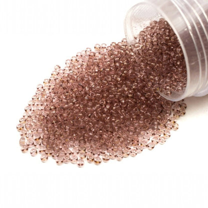 10/0 01113 Preciosa tjekkiske glasperler Rocailles 2,3 mm. Brun krystal - Solgel farvet.