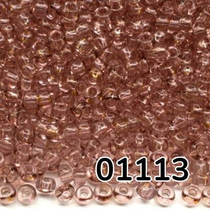 10/0 01113 Preciosa tjekkiske glasperler Rocailles 2,3 mm. Brun krystal - Solgel farvet.