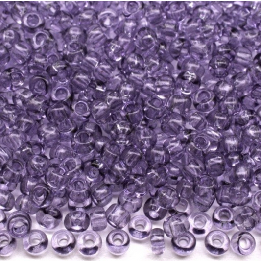 10/0 01121 Preciosa Çek Cam Kum Boncuğu Rocaille Boncuk 2.3mm. Menekşe Kristal - Soljel Boyalı.