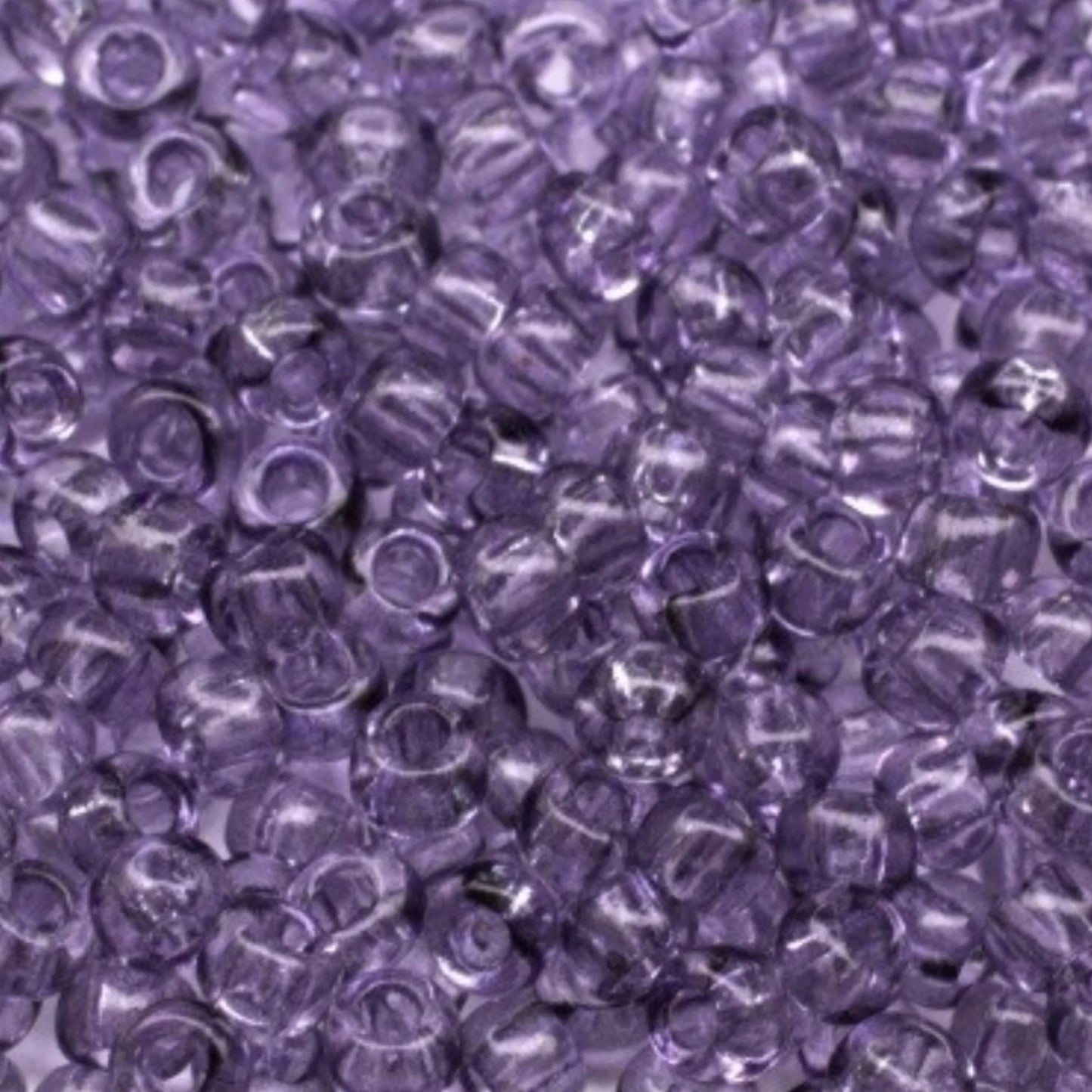 10/0 01121 Preciosa Çek Cam Kum Boncuğu Rocaille Boncuk 2.3mm. Menekşe Kristal - Soljel Boyalı.