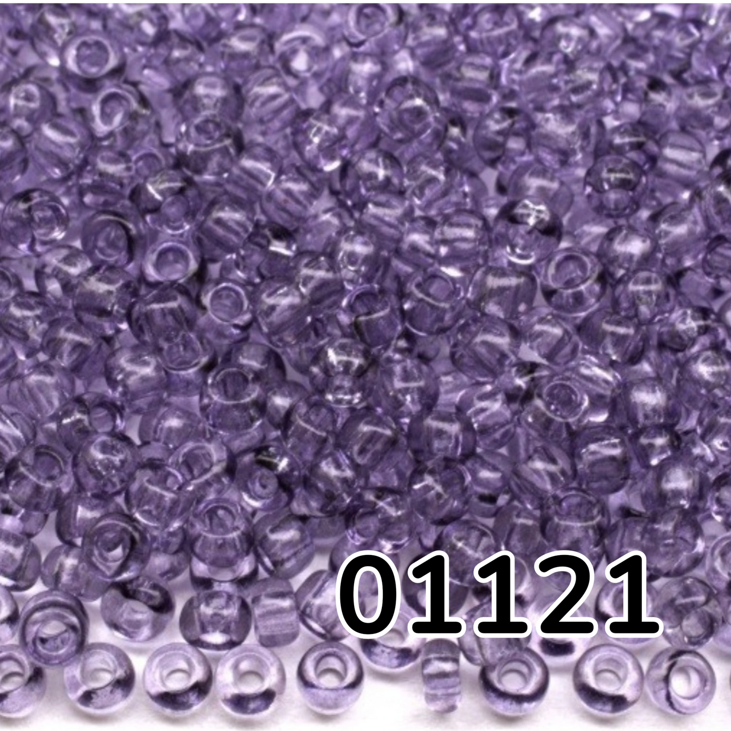 10/0 01121 Preciosa Çek Cam Kum Boncuğu Rocaille Boncuk 2.3mm. Menekşe Kristal - Soljel Boyalı.