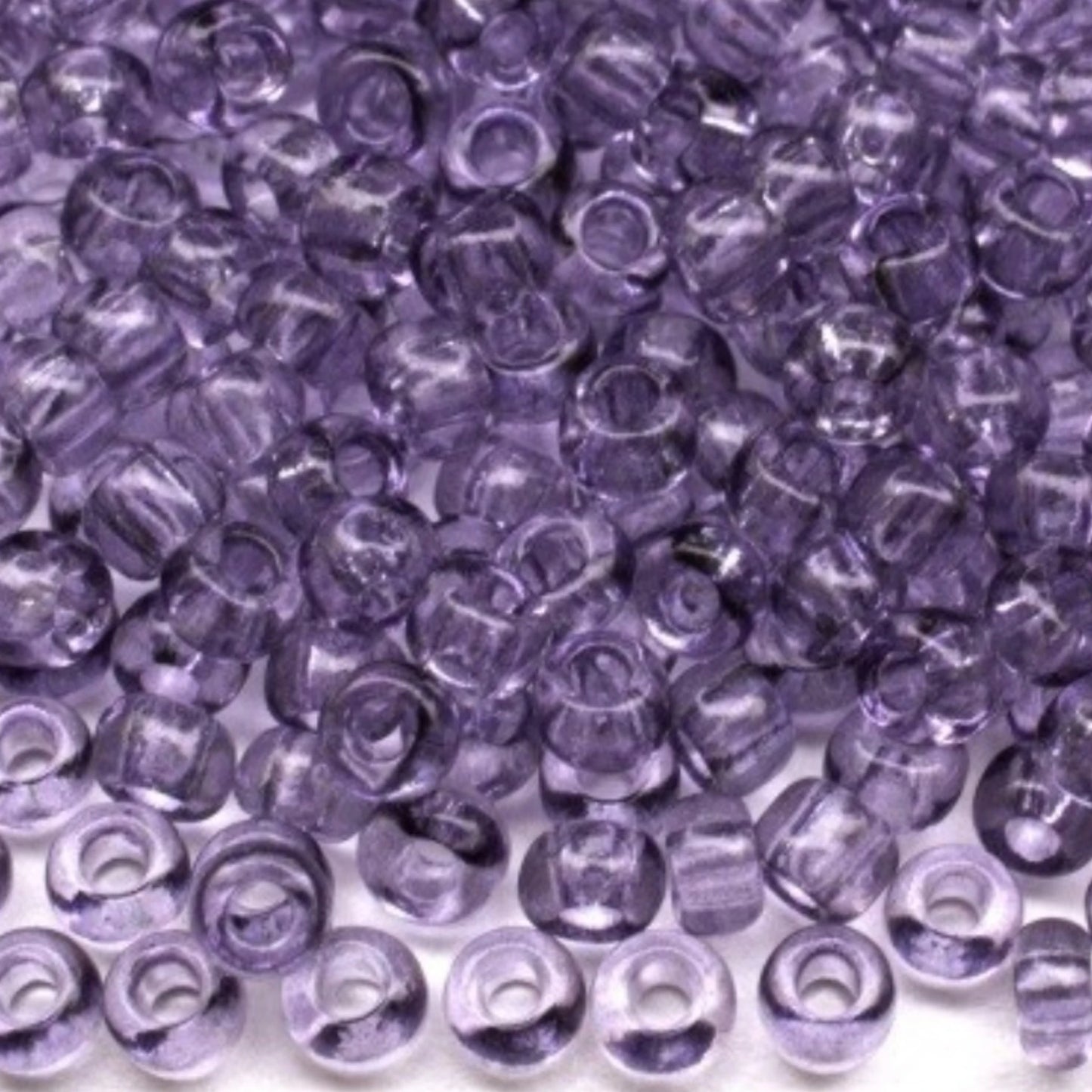 10/0 01121 Preciosa Çek Cam Kum Boncuğu Rocaille Boncuk 2.3mm. Menekşe Kristal - Soljel Boyalı.