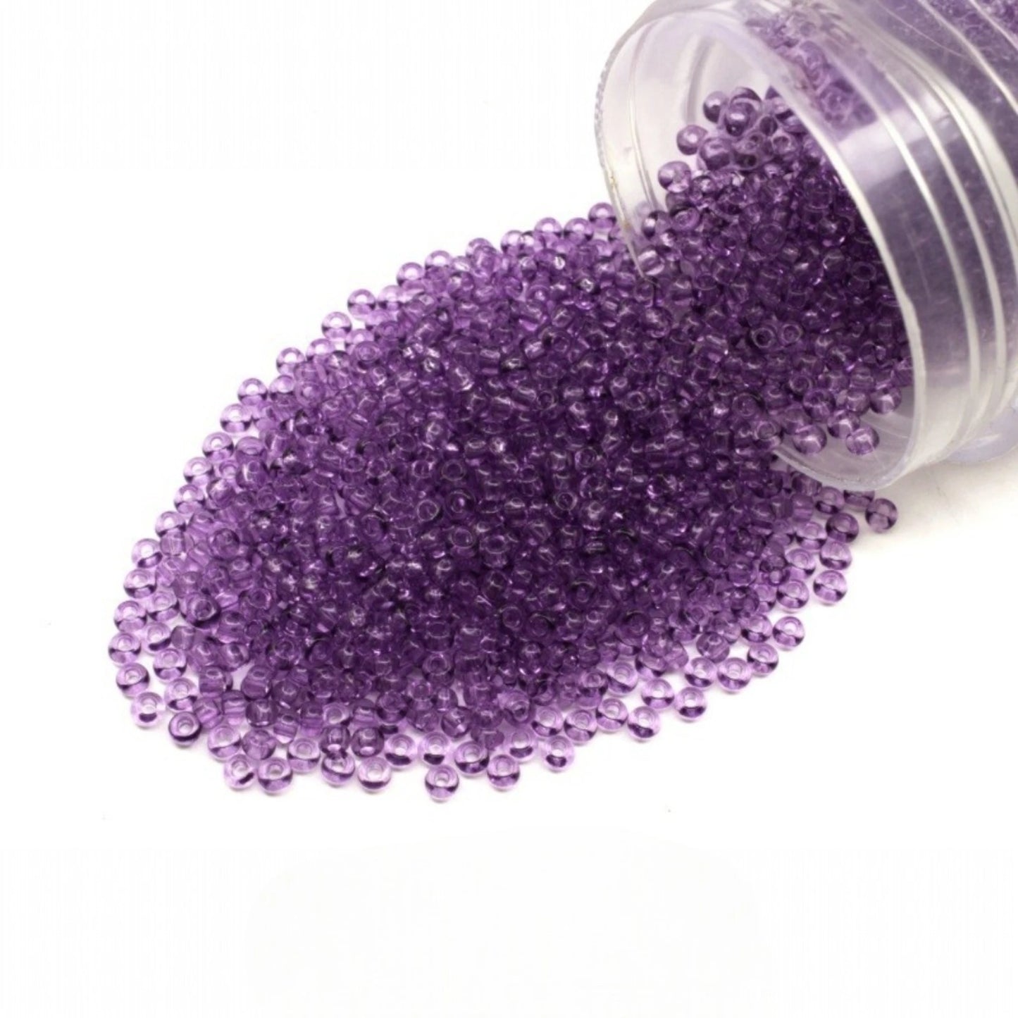 Perles de Rocaille en verre tchèque Preciosa 10/0 01122, 2,3 mm. Cristal violet - Teint Solgel.