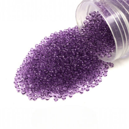 Perles de Rocaille en verre tchèque Preciosa 10/0 01122, 2,3 mm. Cristal violet - Teint Solgel.