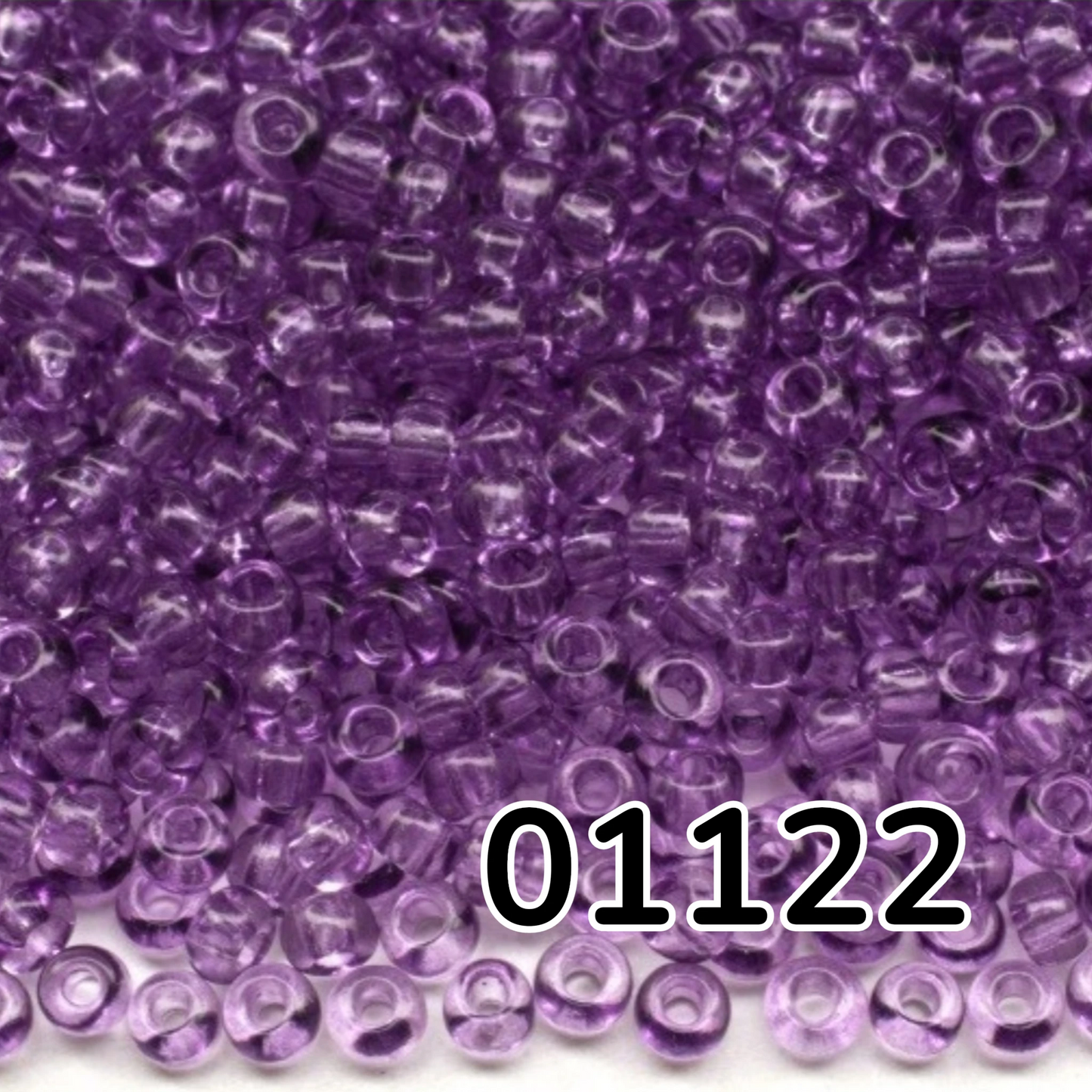 Perles de Rocaille en verre tchèque Preciosa 10/0 01122, 2,3 mm. Cristal violet - Teint Solgel.