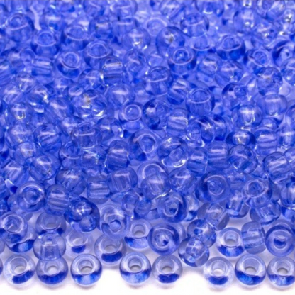 10/0 01131 Preciosa cseh üveg Magtartalmú Gyöngyök (Kásagyöngy) Rocailles 2,3 mm. Kék kristály - Solgel festett.