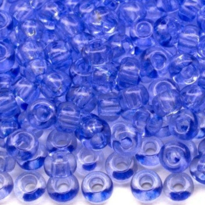 10/0 01131 Preciosa cseh üveg Magtartalmú Gyöngyök (Kásagyöngy) Rocailles 2,3 mm. Kék kristály - Solgel festett.