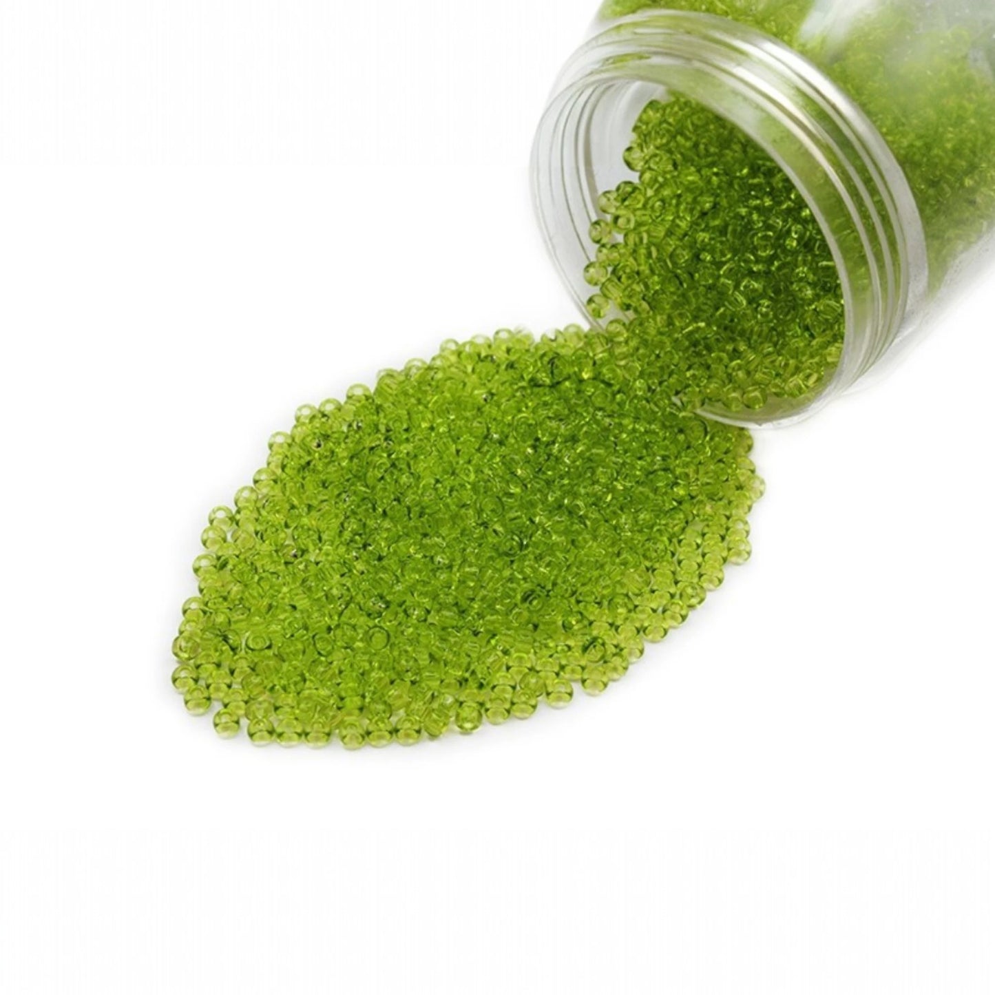 Missangas/Miçangas Pequenas (contas miúdas) de Vidro Checo Preciosa 10/0 01154 Rocaille 2,3 mm. Cristal Verde - Tingido por Solgel.