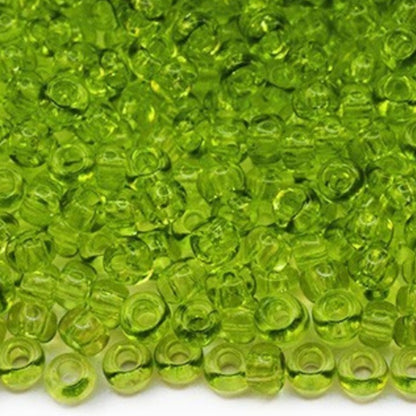 Missangas/Miçangas Pequenas (contas miúdas) de Vidro Checo Preciosa 10/0 01154 Rocaille 2,3 mm. Cristal Verde - Tingido por Solgel.