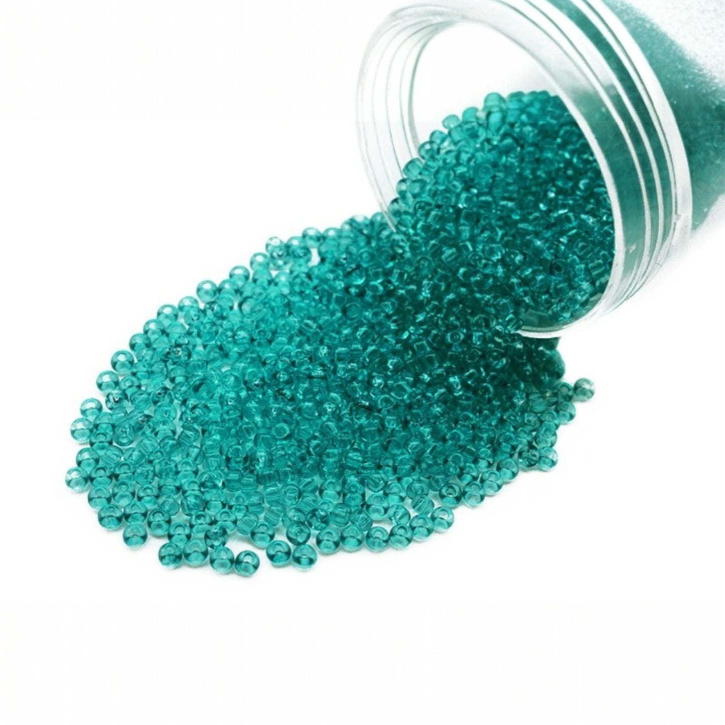 Missangas/Miçangas Pequenas (contas miúdas) de Vidro Checo Preciosa 10/0 01165 Rocaille 2,3 mm. Cristal Verde - Tingido por Solgel.