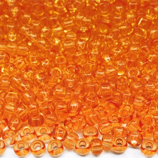 10/0 01183 Preciosa Čekiško stiklo karoliukai Rokajaus 2,3 mm. Oranžinis kristalas – Solgel dažytas.