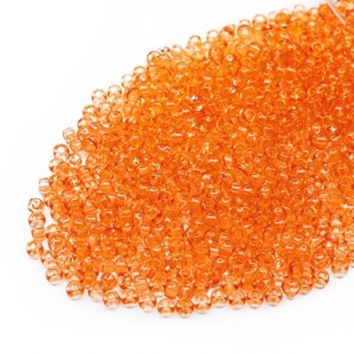 10/0 01183 Preciosa tsjekkiske glass små perler rocailleperler 2,3 mm. Oransje krystall - solgel farget.