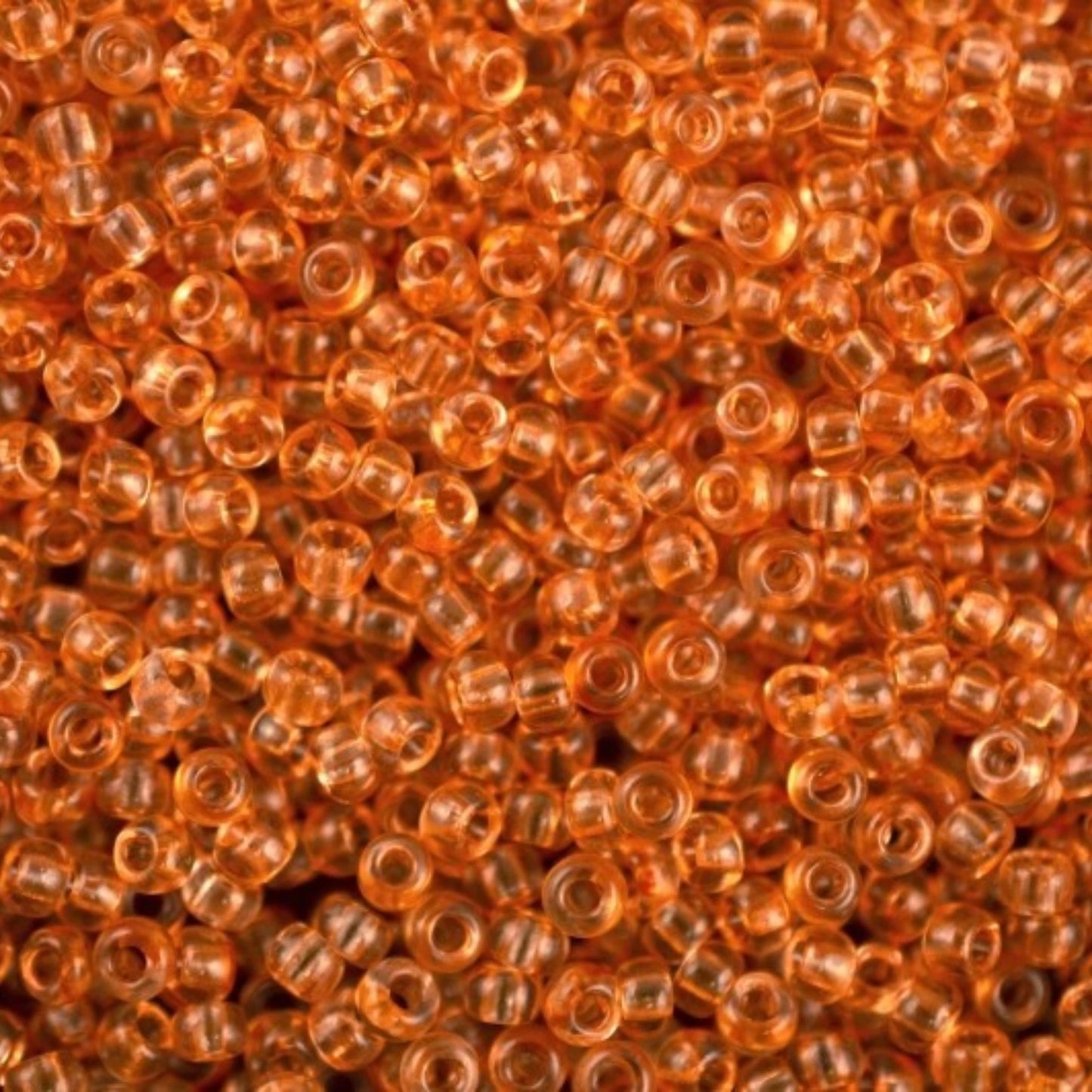 Perles de verre tchèque Preciosa 10/0 01185 de Rocaille 2,3 mm. Cristal orange - Teint Solgel.