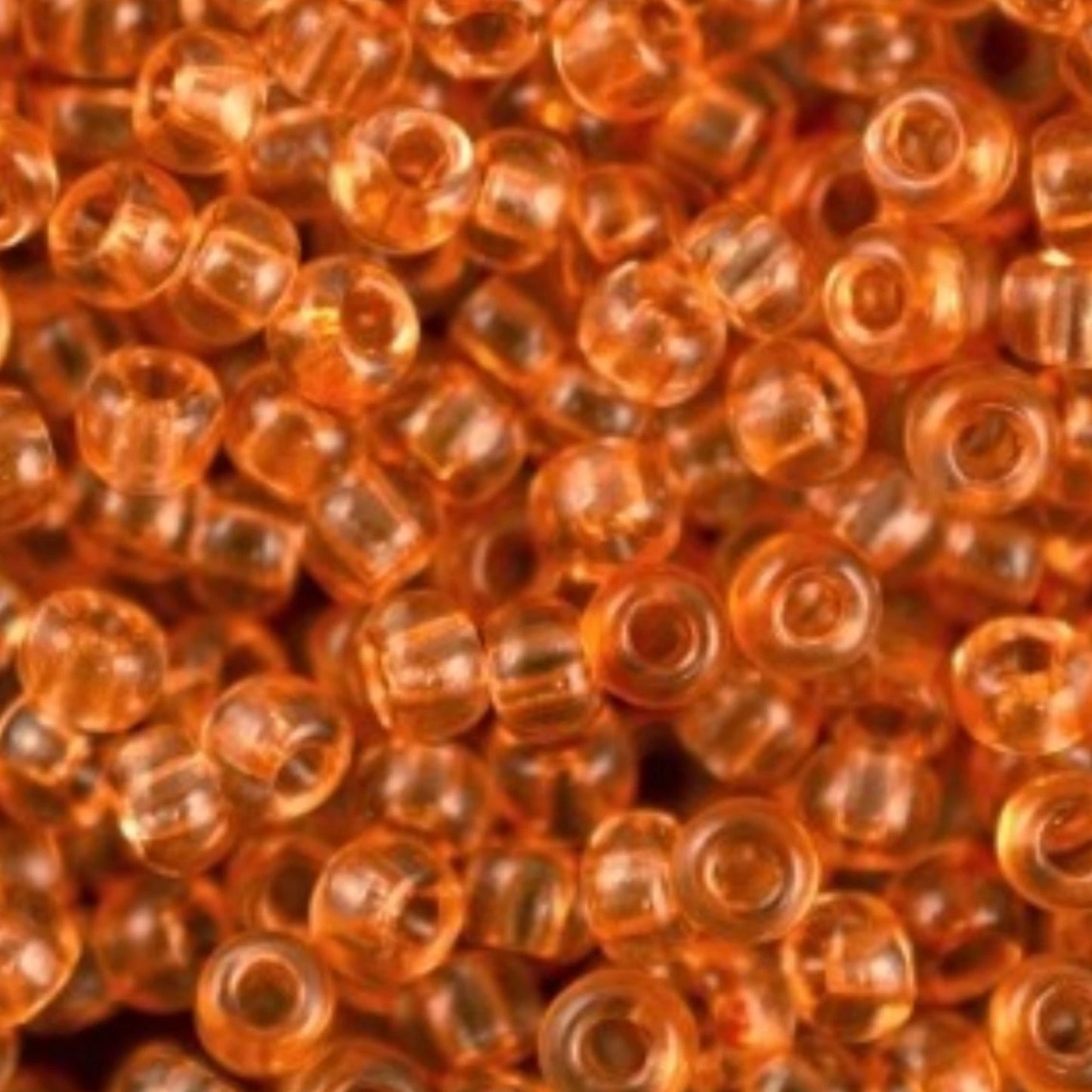 Perles de verre tchèque Preciosa 10/0 01185 de Rocaille 2,3 mm. Cristal orange - Teint Solgel.