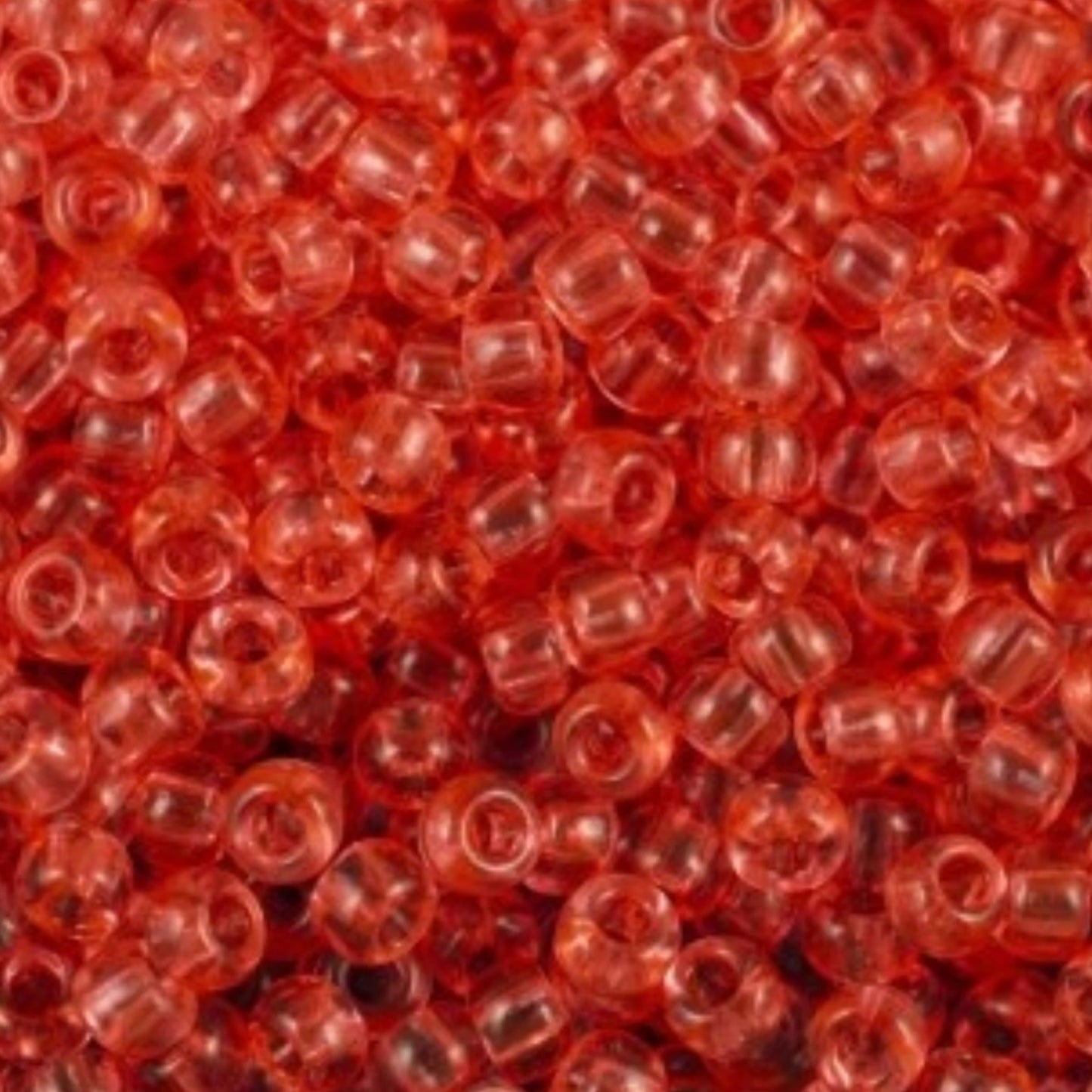 10/0 01191 Preciosa tsjekkiske glass små perler rocailleperler 2,3 mm. Rød krystall - Solgel farget.