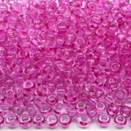 10/0 01192 Preciosa Čekiško stiklo karoliukai Rokajaus 2,3 mm. Rožinis kristalas – Solgel dažytas.