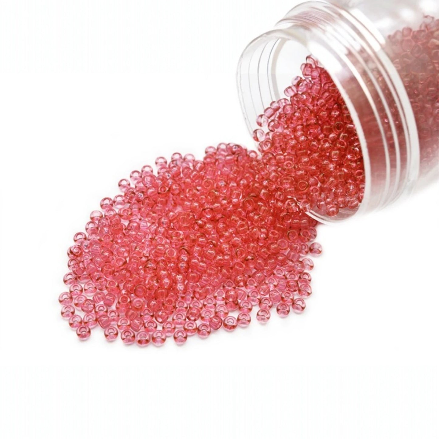 10/0 01193 Preciosa tsjekkiske glass Små perler Rocailleperler 2,3 mm. Rød krystall - Solgel-farget.