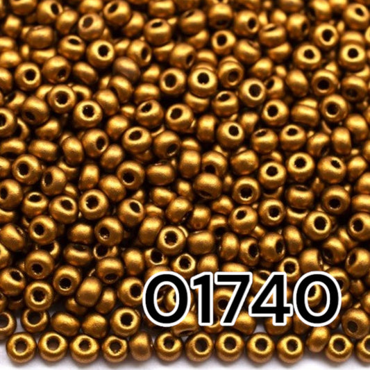 10/0 01740 Preciosa Seed Beads Golden Metallic.