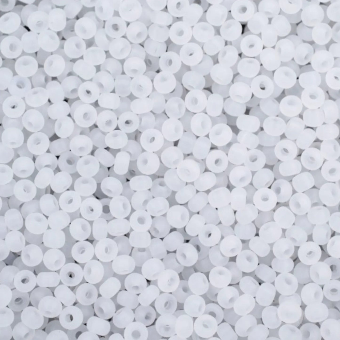 10/0 02090matte Preciosa Seed Beads. Opaque white. - VadymShop