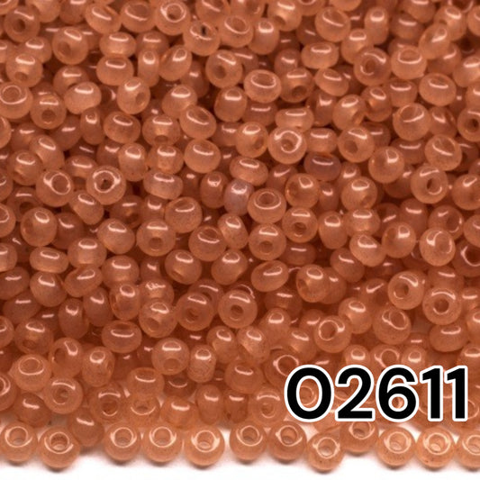 02611 Czech seed beads PRECIOSA round 10/0 beige. Alabaster - Solgel Dyed.