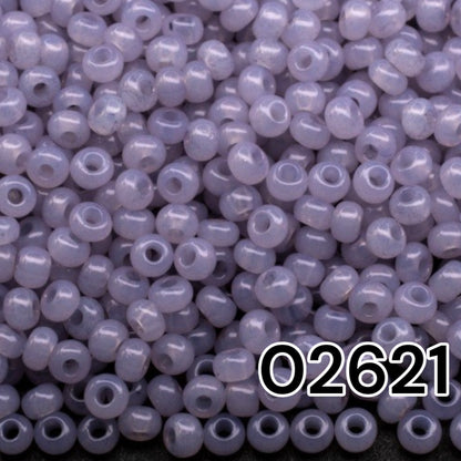 10/0 02621 Preciosa Seed Beads. Lilac alabaster - Solgel dyed.