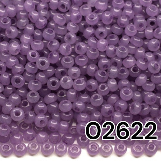 10/0 02622 Preciosa Seed Beads. Lilac alabaster - Solgel dyed.