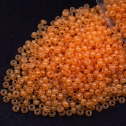 10/0 02682 Preciosa Seed Beads. Orange alabaster - Solgel dyed.