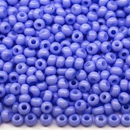 Perline di vetro ceco Preciosa 10/0 03131 Rocaille da 2,3 mm. Blu gesso - colorate con Solgel.
