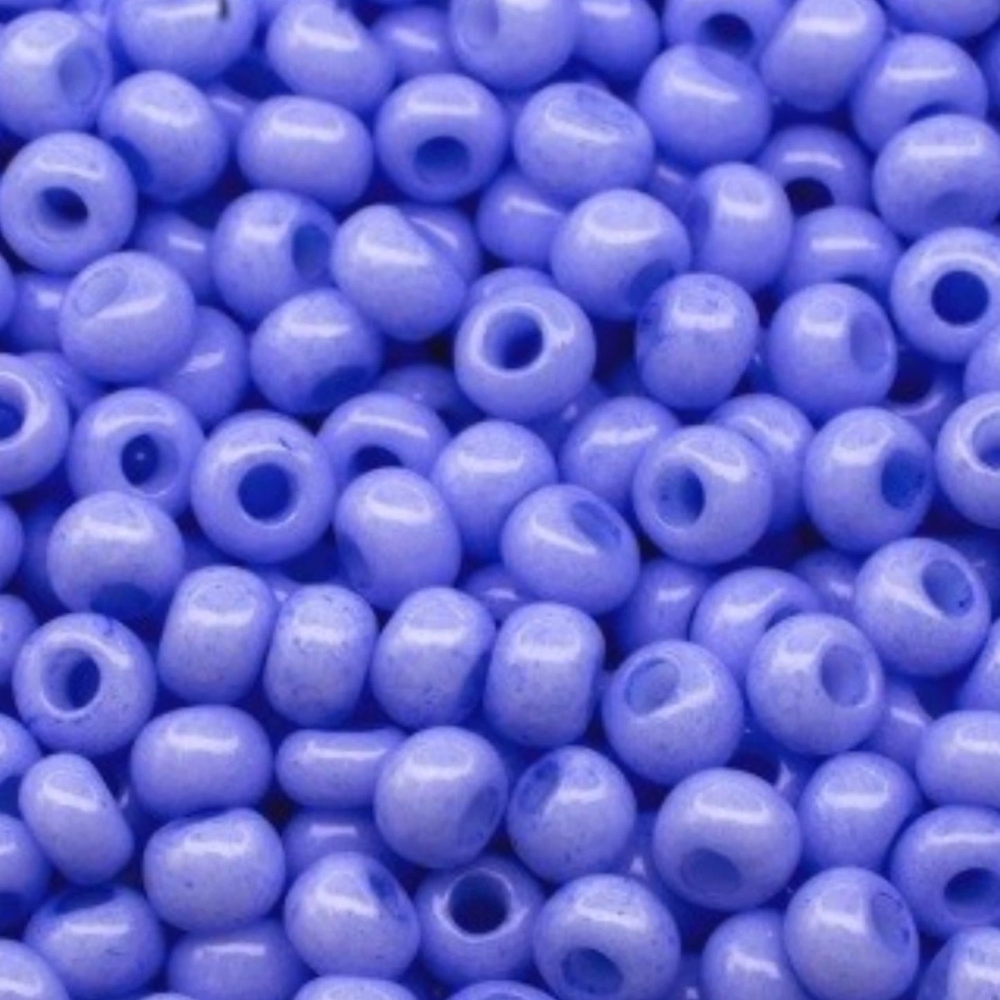 Perline di vetro ceco Preciosa 10/0 03131 Rocaille da 2,3 mm. Blu gesso - colorate con Solgel.