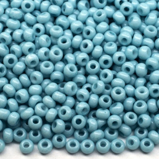 10/0 03133 Preciosa Tsjechische glazen Kralen Rocaillekralen 2,3 mm. Blauw krijt - Solgel geverfd.